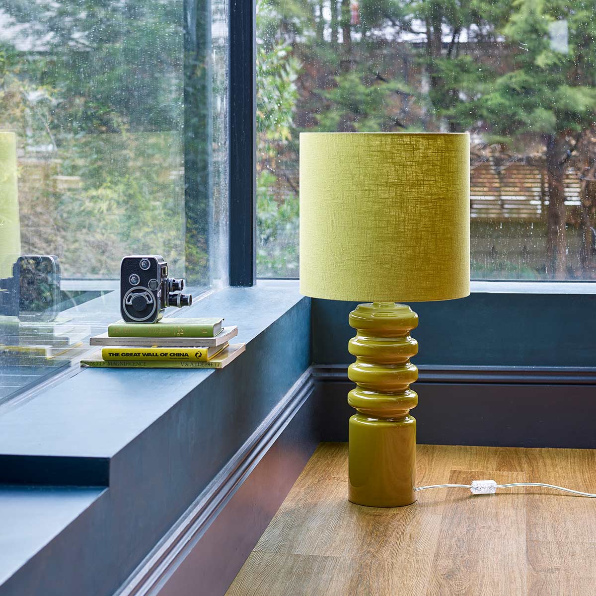 Elstead Lighting Table Lamp from the Contour range. Contour 1 Light Table Lamp - Lime Product Code = CONTOUR-TL-LIME