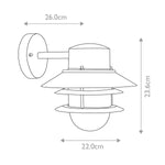 Elstead Lighting Outdoor Wall Light from the Copenhagen range. Copenhagen 1 Light Wall Lantern – SKU COPENHAGEN-BK