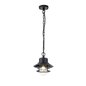 Elstead Lighting Outdoor Hanging from the Copenhagen range. Copenhagen 1 Light Chain Lantern Product Code = COPENHAGEN8-BK