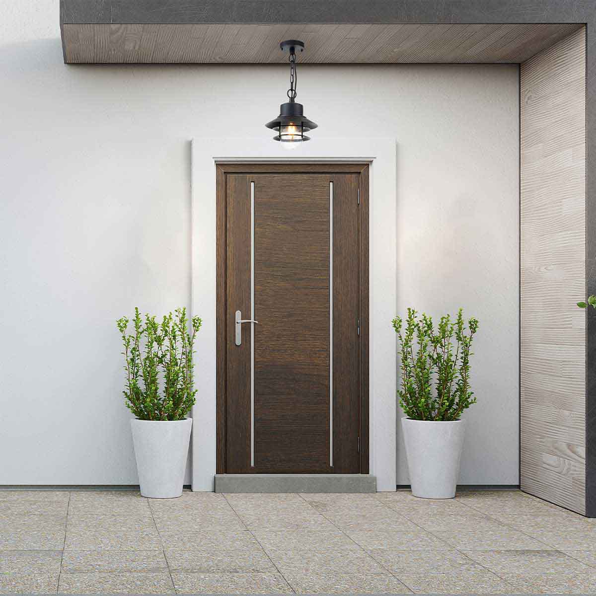 Elstead Lighting Outdoor Hanging from the Copenhagen range. Copenhagen 1 Light Chain Lantern Product Code = COPENHAGEN8-BK