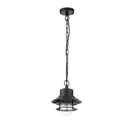 Elstead Lighting Outdoor Hanging from the Copenhagen range. Copenhagen 1 Light Chain Lantern Product Code = COPENHAGEN8-BK