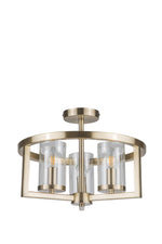 Magnalux Costello 3 Light Semi Flush Antique Brass Part Number - COS03AB