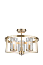 Magnalux Costello 3 Light Semi Flush Antique Brass Part Number - COS03AB