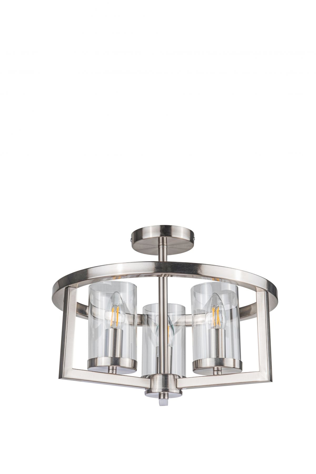 Magnalux Costello 3 Light Semi Flush Satin Chrome Part Number - COS03SC