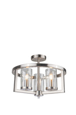 Magnalux Costello 3 Light Semi Flush Satin Chrome Part Number - COS03SC