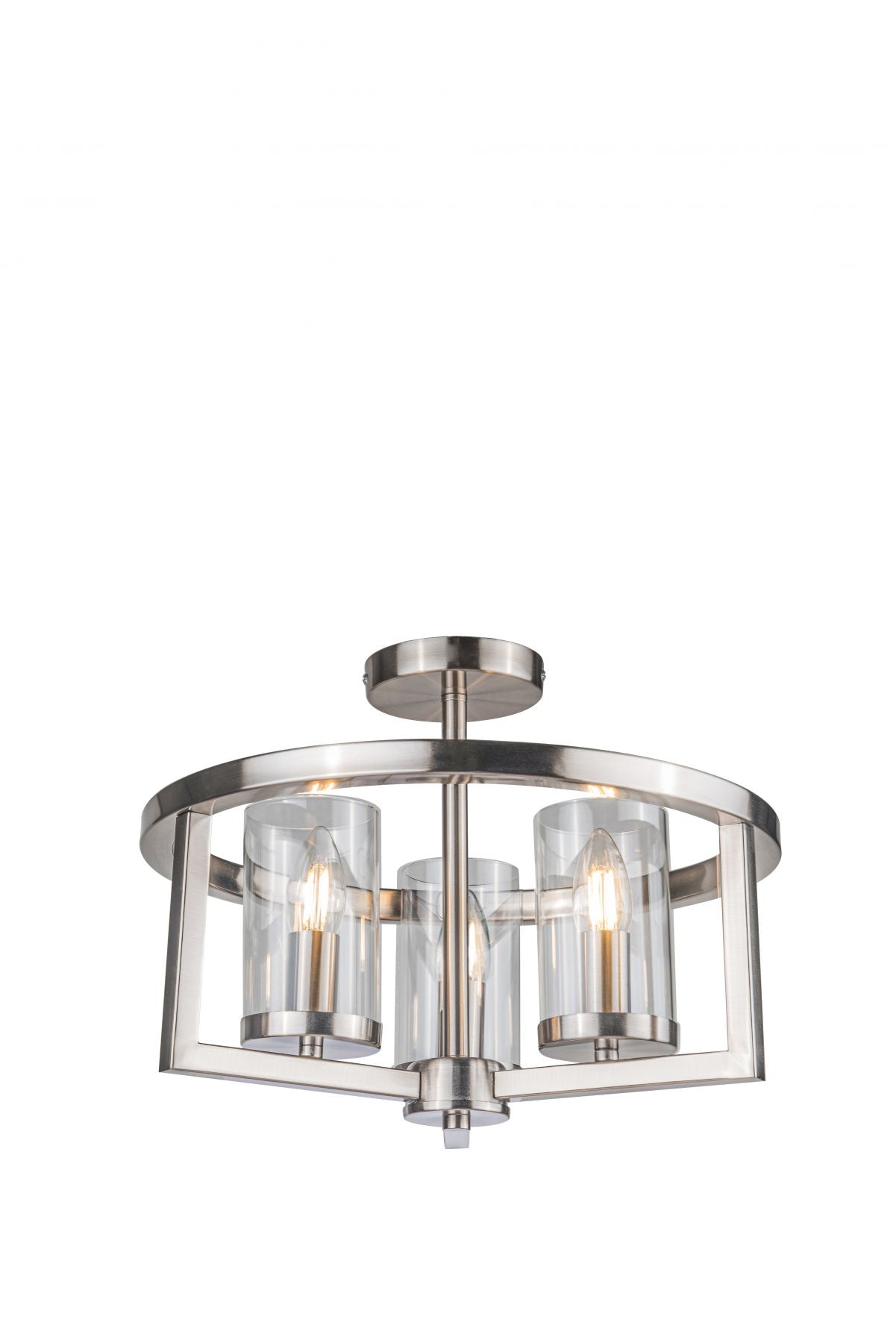 Magnalux Costello 3 Light Semi Flush Satin Chrome Part Number - COS03SC