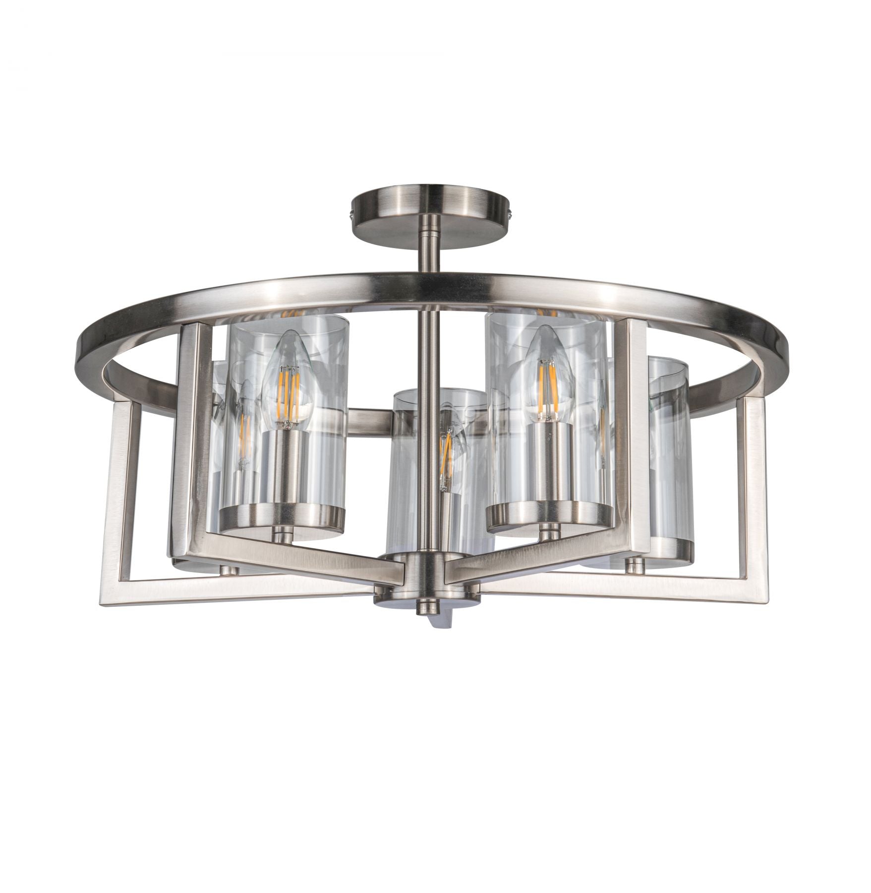 Magnalux Costello 5 Light Semi Flush Satin Chrome Part Number - COS05SC