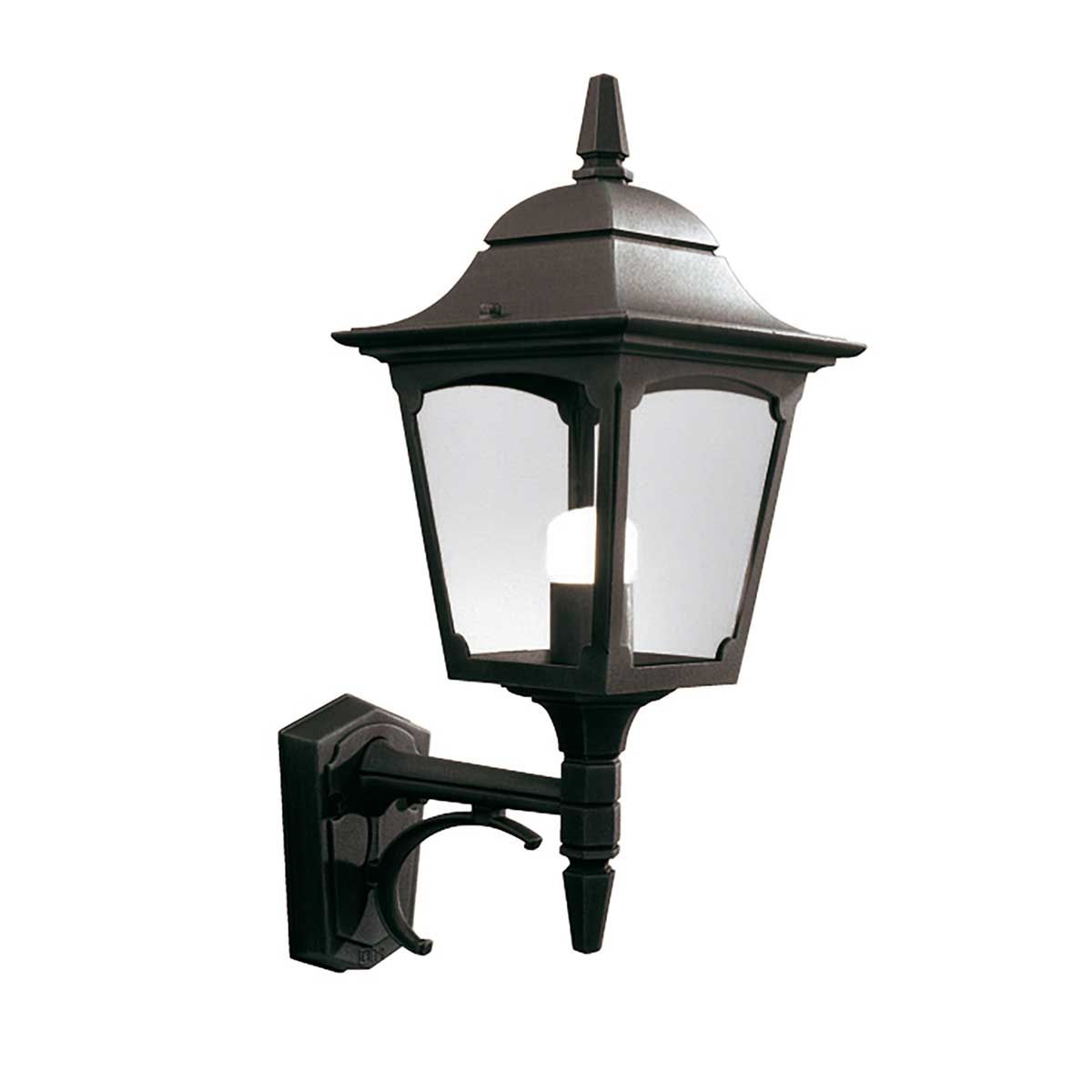 Elstead Lighting Outdoor Wall Light from the Chapel range. Chapel 1 Light Up Wall Lantern – SKU CP1-BLACK