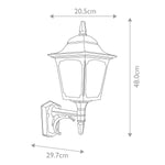 Elstead Lighting Outdoor Wall Light from the Chapel range. Chapel 1 Light Up Wall Lantern – SKU CP1-BLACK