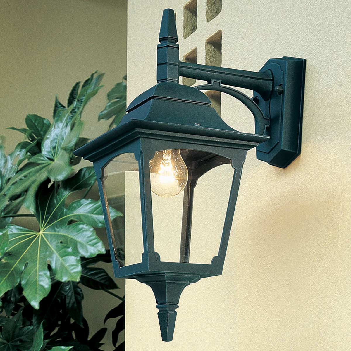Elstead Lighting Outdoor Wall Light from the Chapel range. Chapel 1 Light Down Wall Lantern Product Code = CP2-BLACK