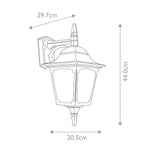 Elstead Lighting Outdoor Wall Light from the Chapel range. Chapel 1 Light Down Wall Lantern – SKU CP2-BLACK