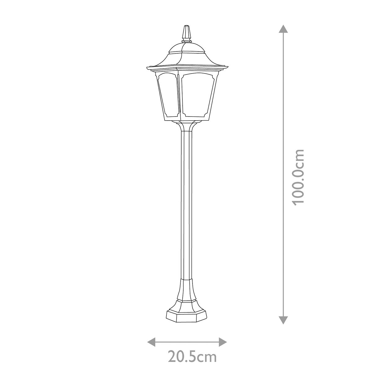 Elstead Lighting Pillar Lantern from the Chapel range. Chapel 1 Light Pillar Lantern – SKU CP5-BLACK