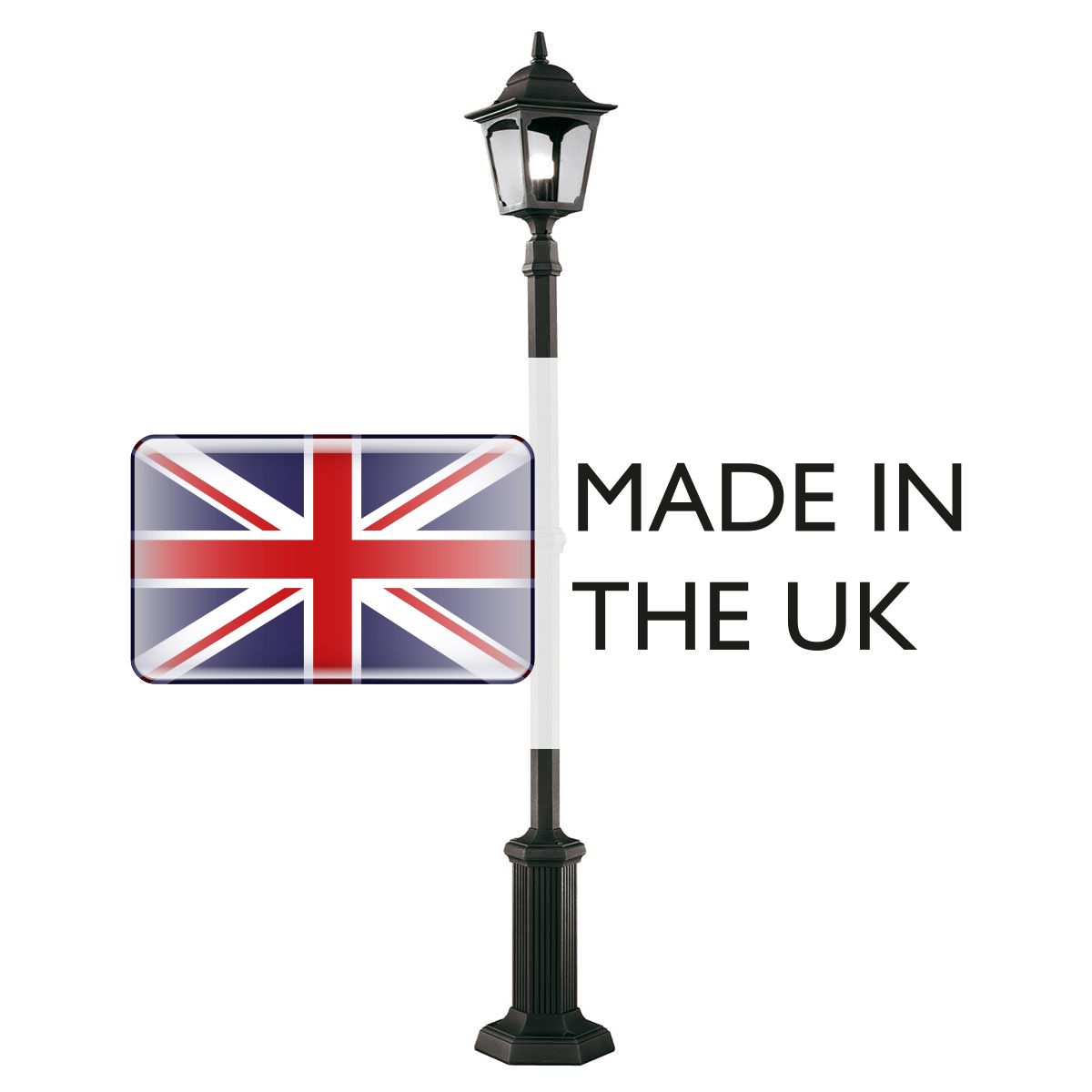 Elstead Lighting Lamp Post from the Chapel range. Chapel 1 Light Lamp Post – SKU CP6-BLACK