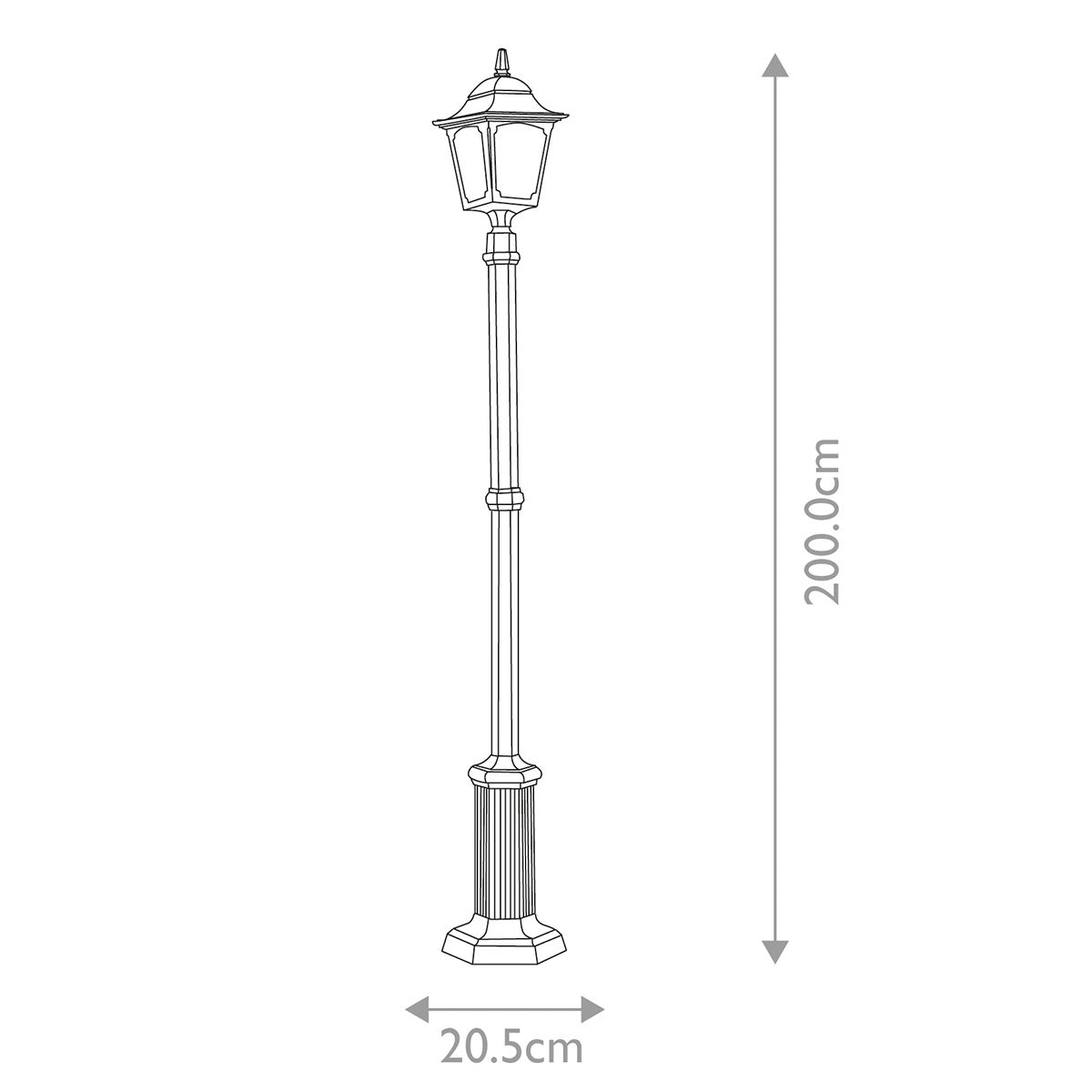 Elstead Lighting Lamp Post from the Chapel range. Chapel 1 Light Lamp Post – SKU CP6-BLACK