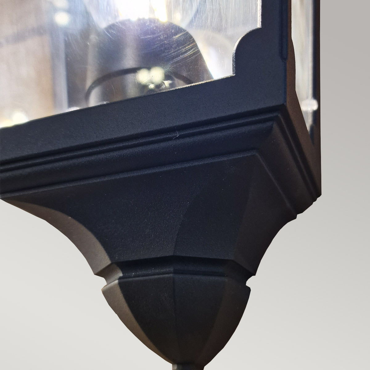 Elstead Lighting Outdoor Wall Light from the Chapel range. Chapel 1 Light Half Lantern Product Code = CP7-2-BLACK
