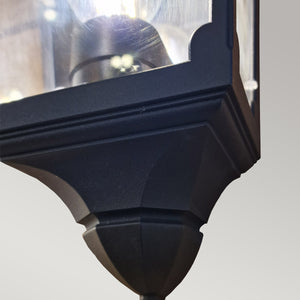Elstead Lighting Outdoor Wall Light from the Chapel range. Chapel 1 Light Half Lantern Product Code = CP7-2-BLACK