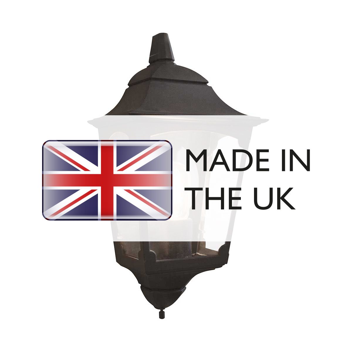 Elstead Lighting Outdoor Wall Light from the Chapel range. Chapel 1 Light Half Lantern – SKU CP7-2-BLACK