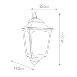 Elstead Lighting Outdoor Wall Light from the Chapel range. Chapel 1 Light Half Lantern – SKU CP7-2-BLACK