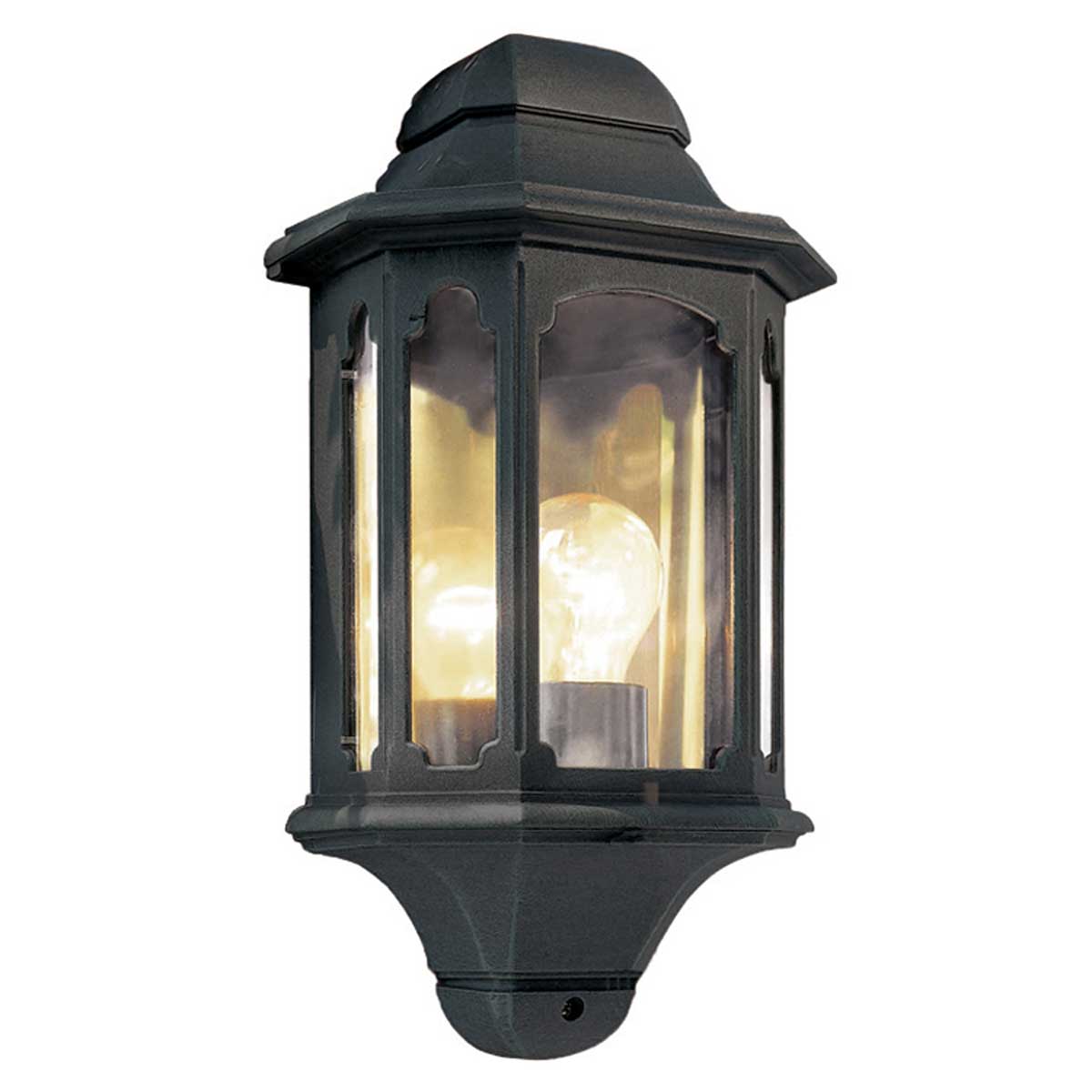 Elstead Lighting Outdoor Wall Light from the Chapel range. Chapel 1 Light Half Lantern Product Code = CP7-BLACK