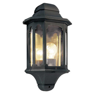Elstead Lighting Outdoor Wall Light from the Chapel range. Chapel 1 Light Half Lantern Product Code = CP7-BLACK