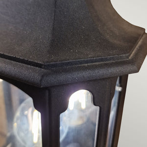 Elstead Lighting Outdoor Wall Light from the Chapel range. Chapel 1 Light Half Lantern Product Code = CP7-BLACK