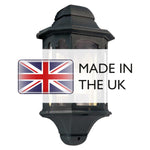 Elstead Lighting Outdoor Wall Light from the Chapel range. Chapel 1 Light Half Lantern – SKU CP7-BLACK