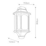 Elstead Lighting Outdoor Wall Light from the Chapel range. Chapel 1 Light Half Lantern – SKU CP7-BLACK