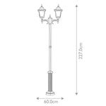 Elstead Lighting Lamp Post from the Chapel range. Chapel 2 Light Twin Post – SKU CP8-BLACK