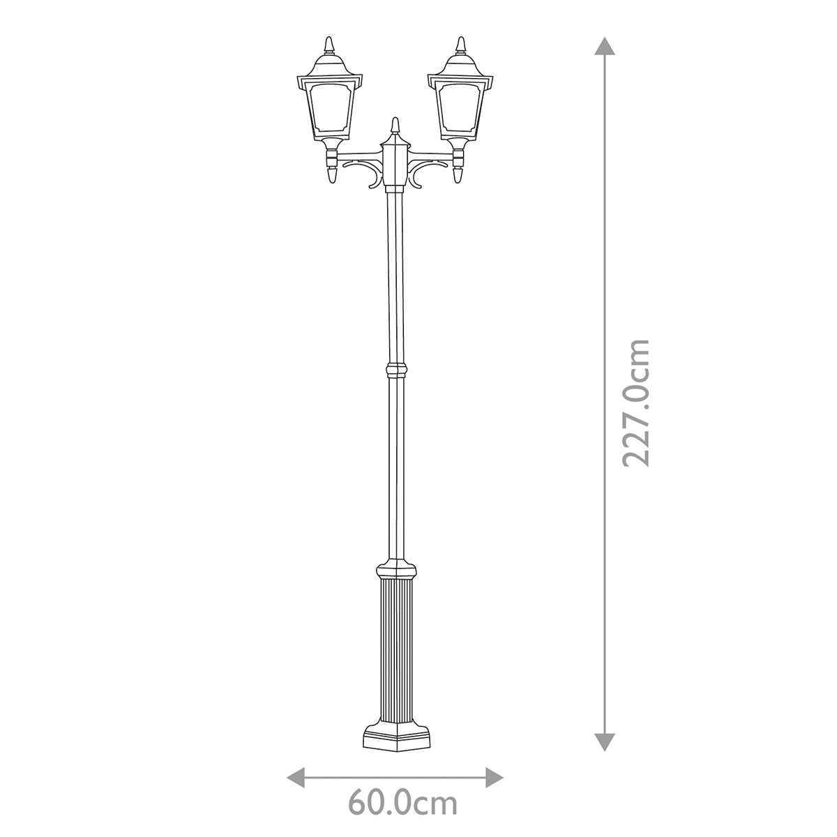 Elstead Lighting Lamp Post from the Chapel range. Chapel 2 Light Twin Post – SKU CP8-BLACK