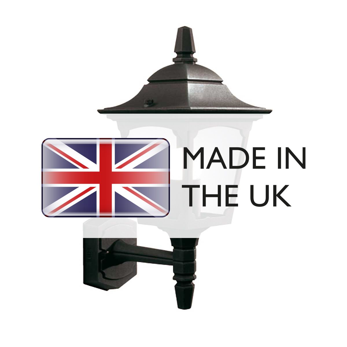 Elstead Lighting Outdoor Wall Light from the Chapel Mini range. Chapel 1 Light Mini Up Wall Lantern – SKU CPM1-BLACK
