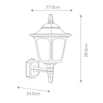 Elstead Lighting Outdoor Wall Light from the Chapel Mini range. Chapel 1 Light Mini Up Wall Lantern – SKU CPM1-BLACK