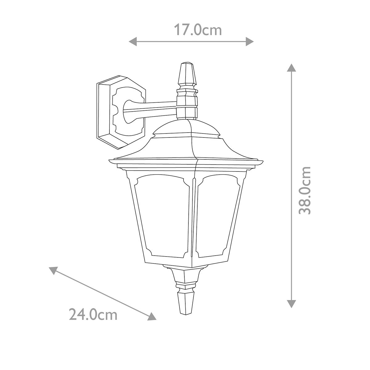 Elstead Lighting Outdoor Wall Light from the Chapel Mini range. Chapel 1 Light Mini Down Wall Lantern – SKU CPM2-BLACK