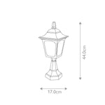 Elstead Lighting Pedestal Lantern from the Chapel Mini range. Chapel 1 Light Mini Pedestal Lantern – SKU CPM4-BLACK