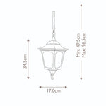 Elstead Lighting Chapel 1 Light Mini Chain Lantern – SKU CPM9-BLACK