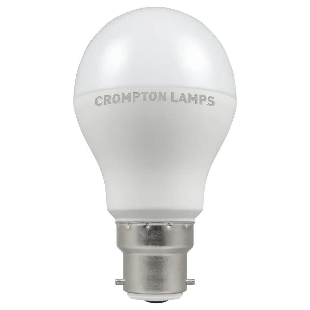 Crompton Lamps FL-CP-L8.5BCOVWW/DIM CRO - Crompton Lamps Crompton LED GLS Part Number 15296 <p>LED Thermal Plastic GLS 8.5W (60W eqv.) B22d Opal 2700K Dimmable Crompton</p>