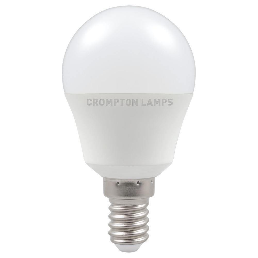 Crompton Lamps FL-CP-LRND45SESO/5.5DL CROM - Crompton Lamps Crompton LED 45mm Rounds Part Number 11588 Crompton LED 45mm Round Thermal Plastic 5.5W E14 Daylight Opal