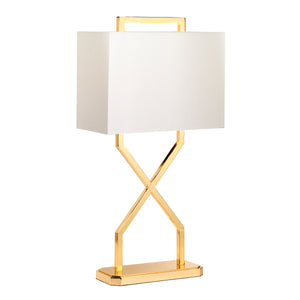 Elstead Lighting Table Lamp from the Cross range. Cross Table Lamp - Ivory shade Product Code = CROSS-TL-IVORY