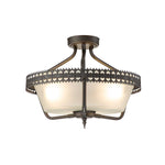Elstead Lighting Ceiling Semi-Flush from the Crown range. Crown 3 Light Semi-Flush/Pendant Product Code = CROWN-SF