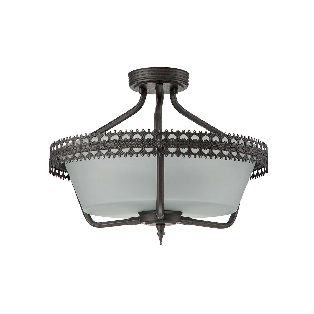 Elstead Lighting Ceiling Semi-Flush from the Crown range. Crown 3 Light Semi-Flush/Pendant Product Code = CROWN-SF