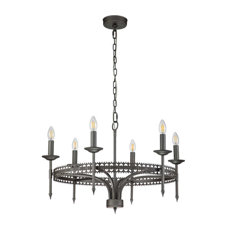Elstead Lighting Chandelier from the Crown range. Crown 6 Light Chandelier Product Code = CROWN6
