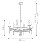 Elstead Lighting Chandelier from the Crown range. Crown 6 Light Chandelier – SKU CROWN6