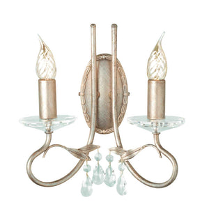 Elstead Lighting Wall Light from the Christina range. Christina 2 Light Wall Light Product Code = CRT2-SILVER-GOLD