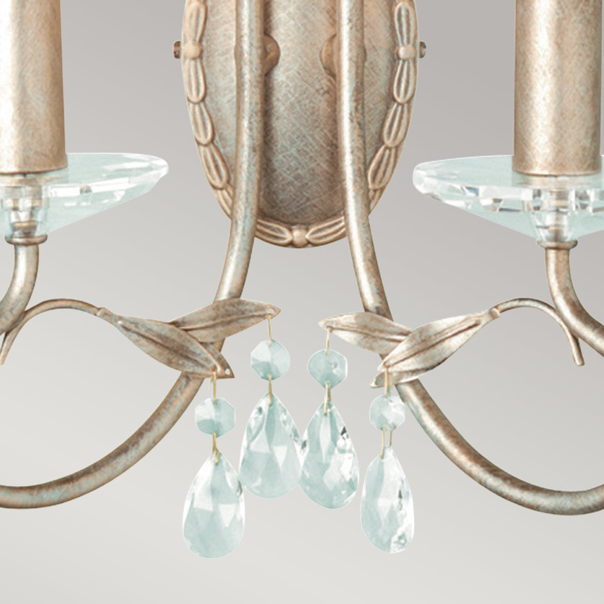 Elstead Lighting Wall Light from the Christina range. Christina 2 Light Wall Light Product Code = CRT2-SILVER-GOLD