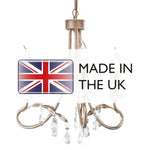 Elstead Lighting Chandelier from the Christina range. Christina 3 Light Chandelier – SKU CRT3-SILVER-GOLD