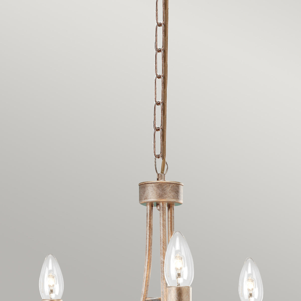Elstead Lighting Chandelier from the Christina range. Christina 3 Light Chandelier Product Code = CRT3-SILVER-GOLD