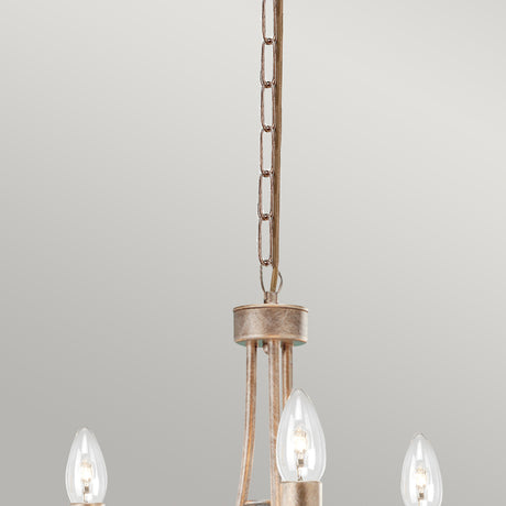 Elstead Lighting Chandelier from the Christina range. Christina 3 Light Chandelier Product Code = CRT3-SILVER-GOLD