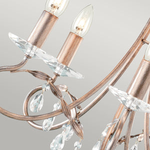 Elstead Lighting Chandelier from the Christina range. Christina 5 Light Chandelier Product Code = CRT5-SILVER-GOLD