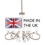 Elstead Lighting Chandelier from the Christina range. Christina 5 Light Chandelier – SKU CRT5-SILVER-GOLD