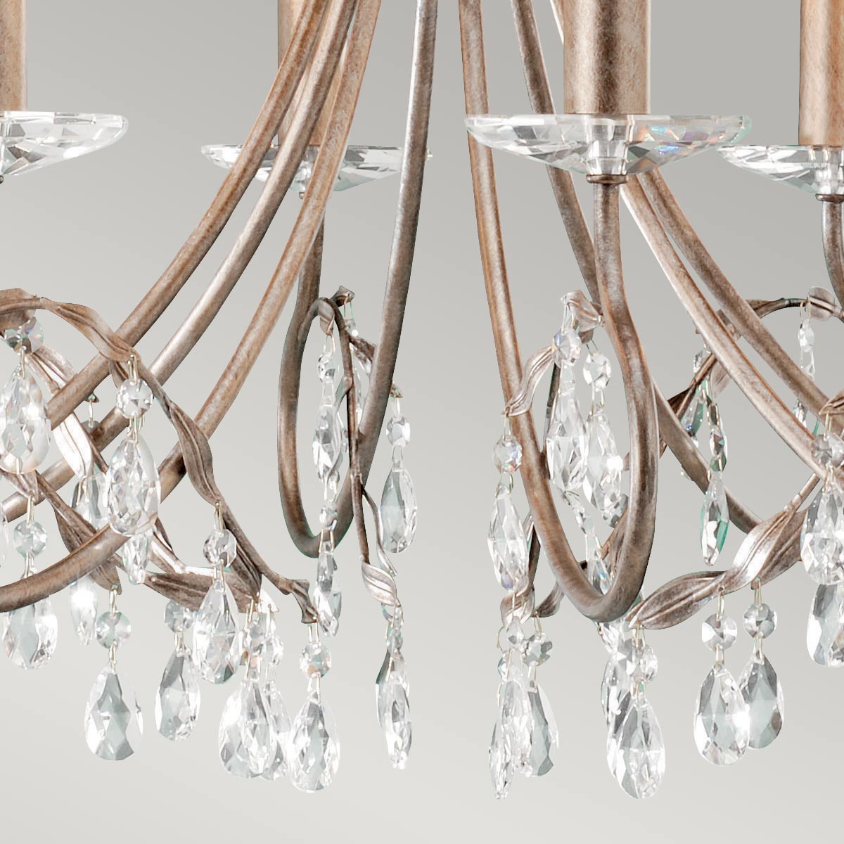 Elstead Lighting Chandelier from the Christina range. Christina 8 Light Chandelier Product Code = CRT8-SILVER-GOLD