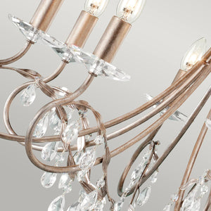 Elstead Lighting Chandelier from the Christina range. Christina 8 Light Chandelier Product Code = CRT8-SILVER-GOLD